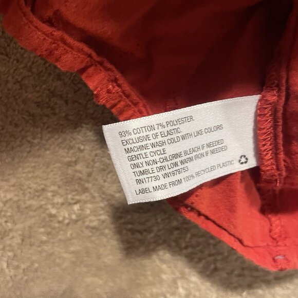 Universal Thread Blouse Womens Large Puff Sleeve Embroidered Burnt Orange Red - Picture 4 of 9